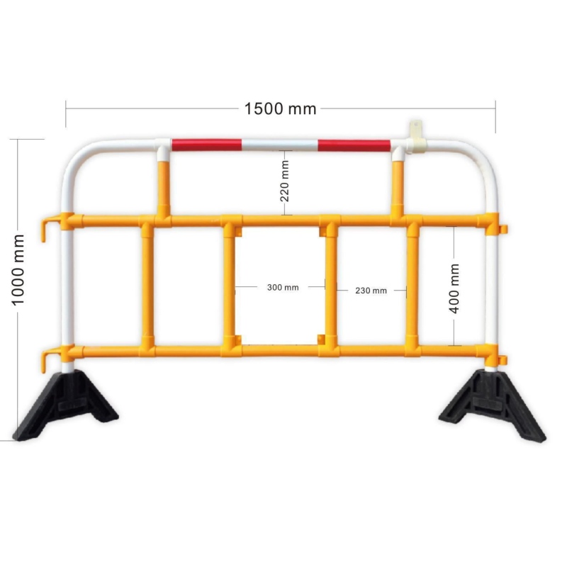 Barrera de tráfico Valla de ควบคุมฝูงชน Barrera SEPARADOR DE CARRETERA APILABLE